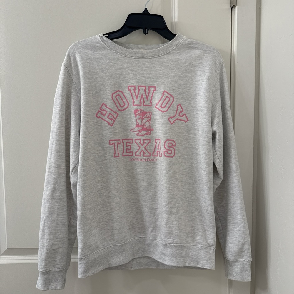 Love Shack Fancy Howdy Texas Sweatshirt in perfect condition